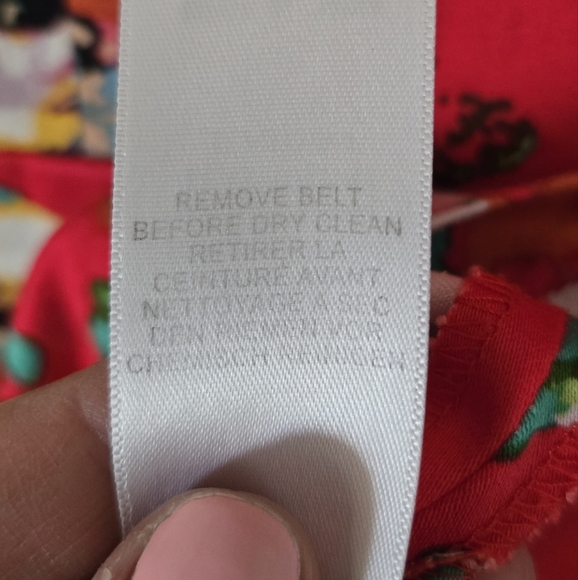 Adrianna Papell Red Floral Dress Size 6 - Picture 8 of 8